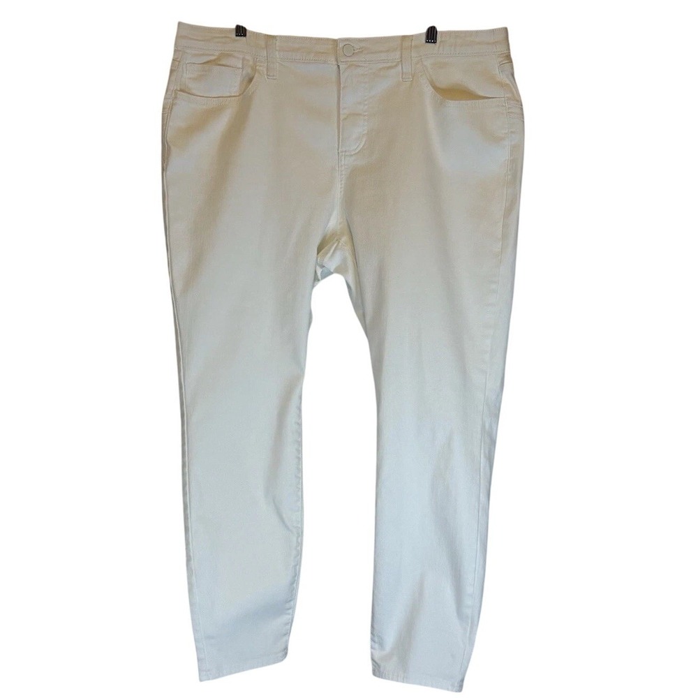 Bold Elements Women's‎ White Denim Plus Size 18 Butt Lifter Jegging Jeans Pant